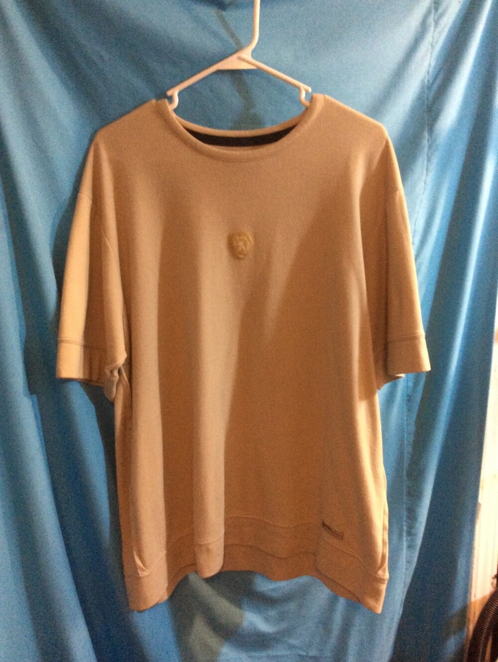 Tommy Hilfiger Denim Men's Oversized Crewneck Short Sleeve Shirt in Tan